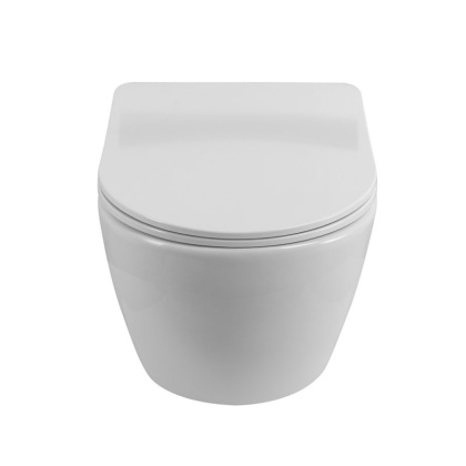 UNO 2.1 Унитаз подвесной безободковый с сиденьем дюропласт soft close BB7006CHR/SC UNO 2.1 Унитаз подвесной безободковый с сиденьем дюропласт soft close BB7006CHR/SC