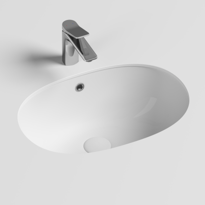 Умывальник овальный встраиваемый под столешницу Element 565*385*210мм, с крепежом и шаблоном для установки Умывальник овальный встраиваемый под столешницу Element 565*385*210мм, с крепежом и шаблоном для установки