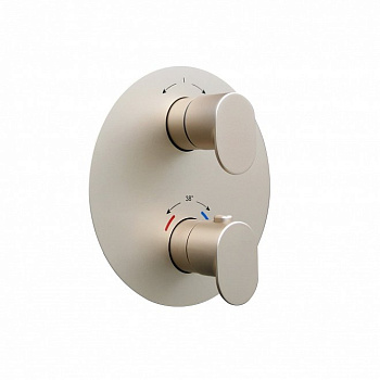 Встраиваемый термостатический смеситель для душа OLE с регулировкой температуры, золотой атласный