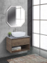 Тумба c раковиной подвесная с одним ящиком и одной открытой полкой BelBagno KRAFT 80 Rovere Galifax Bianco, раковина белая Тумба c раковиной подвесная с одним ящиком и одной открытой полкой BelBagno KRAFT 80 Rovere Galifax Bianco, раковина белая