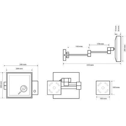 Косметическое зеркало с подсветкой Косметическое зеркало с подсветкой