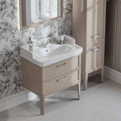 Тумба POMPEI напольная с 2 ящиками 80, камео бежевый глянцевый Тумба POMPEI напольная с 2 ящиками 80, камео бежевый глянцевый