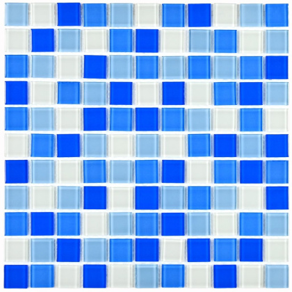 Мозаика стеклянная Blue Wave-3 (чип 4*25*25) 300*300(22шт-1.98м2), м2