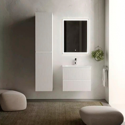 Тумба подвесная SANCOS Snob R 590х445х500, c двумя ящиками оснащенными доводчиками, Bianco, арт.SNR60W