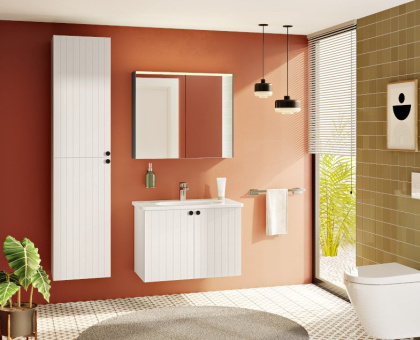 Зеркальный шкафчик 80 см с подсветкой