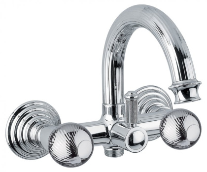 Смеситель OLIMP-VD-03/24-Sw Исполнение: Золото 24 карат, Ручки: Swarovski 