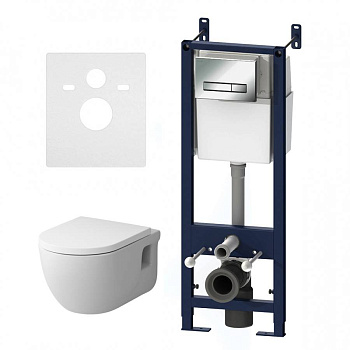 IS30251.801701 Инсталляция с клавишей Start S Хром глянец. с подвесным унитазом Like FlashClean с сид м/лифт