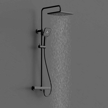 Душевая стойка Next VSFS-1N0TMB термостатическая, черный Душевая стойка Next VSFS-1N0TMB термостатическая, черный