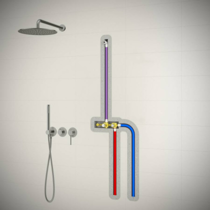 Душевая система Timo Saona SX-2349/17SM скрытого монтажа, золото матовое Душевая система Timo Saona SX-2349/17SM скрытого монтажа, золото матовое