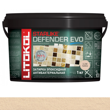 Затирка эпоксидная STARLIKE DEFENDER EVO, S.208 SABBIA 1кг Затирка эпоксидная STARLIKE DEFENDER EVO, S.208 SABBIA 1кг