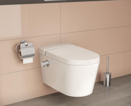 Безободковый подвесной унитаз VitrA Nest (c функцией биде, 
встроенным смесителем, с бачком VitrA Fresh для моющего средства) Безободковый подвесной унитаз VitrA Nest (c функцией биде, 
встроенным смесителем, с бачком VitrA Fresh для моющего средства)