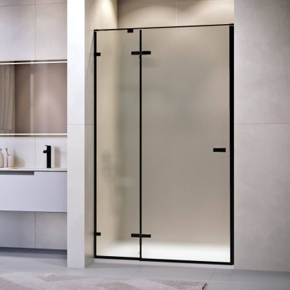 Душевая дверь 160*200 RGW SV-004-B Чёрный/Матовое/8 мм (EasyClean)