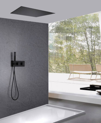 Душевая система ABBER Daheim AF8255B скрытого монтажа без излива, термостат, черная матовая Душевая система ABBER Daheim AF8255B скрытого монтажа без излива, термостат, черная матовая