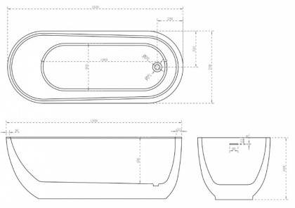 Акриловая ванна Abber 150х70 AB9341-1.5 Акриловая ванна Abber 150х70 AB9341-1.5