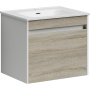 Тумба подвесная SANCOS Smart 590х450х500, c двумя ящиками оснащенными доводчиками, дуб бардолино/белый , арт. SM60E Тумба подвесная SANCOS Smart 590х450х500, c двумя ящиками оснащенными доводчиками, дуб бардолино/белый , арт. SM60E