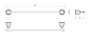 Полотенцедержатель RUSH Socotra, 69х13х9 см, хром, ST12531