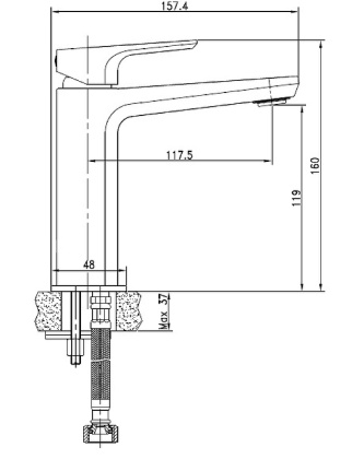 Смеситель для раковины NATURE однорычажный