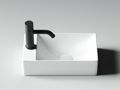 Умывальник подвесной прямоугольный (отверстие под смеситель L) Element 375*215*100мм