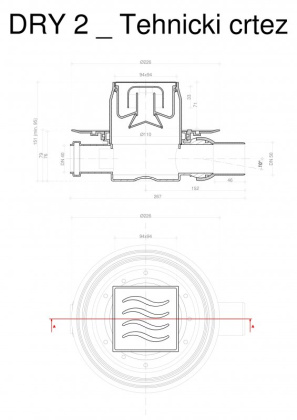 13000016 Точечный трап 100х100 мм Confluo Standard Dry 2,с сухим затвором, металл с перфорацией Tide (Волна), без рамки Исполнение: Хром  13000016 Точечный трап 100х100 мм Confluo Standard Dry 2,с сухим затвором, металл с перфорацией Tide (Волна), без рамки Исполнение: Хром