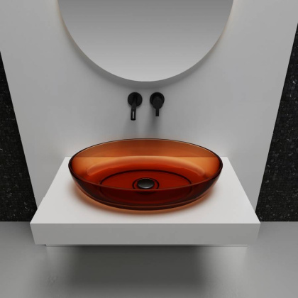 Раковина накладная прозрачная ABBER Kristall AT2801Opal Раковина накладная прозрачная ABBER Kristall AT2801Opal