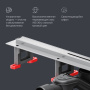 W01SC-S11-060-05SB MasterFlow Трап для душа линейный универс затвор Slim line 60см цвет сталь мат W01SC-S11-060-05SB MasterFlow Трап для душа линейный универс затвор Slim line 60см цвет сталь мат