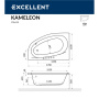 Ванна EXCELLENT Kameleon 170x110 (левая) "LINE" (хром) Ванна EXCELLENT Kameleon 170x110 (левая) "LINE" (хром)