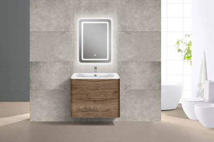 База под раковину Paola 600 подвесная, 2 выкатных ящика soft close, V.Oak