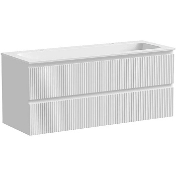 Тумба подвесная SANCOS Snob T 1195х445х500, c двумя ящиками оснащенными доводчиками, Bianco, арт.SNT120W