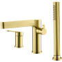 DELTA Смеситель на борт ванны с ручным выдвижным душем, брашированное золото, DEL-BVD3-BORO