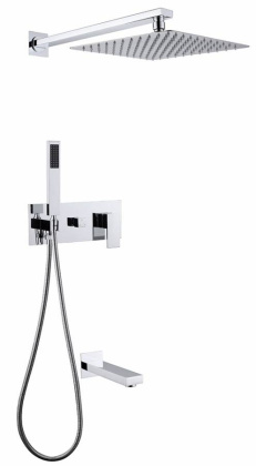 Душевая система ABBER Daheim AF8217 скрытого монтажа с изливом, хром Душевая система ABBER Daheim AF8217 скрытого монтажа с изливом, хром