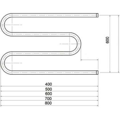 Полотенцесушитель М1" 60*60 с креплениями Полотенцесушитель М1" 60*60 с креплениями