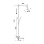 Душевая стойка с термостатом ROSE R39F R3996F Душевая стойка с термостатом ROSE R39F R3996F