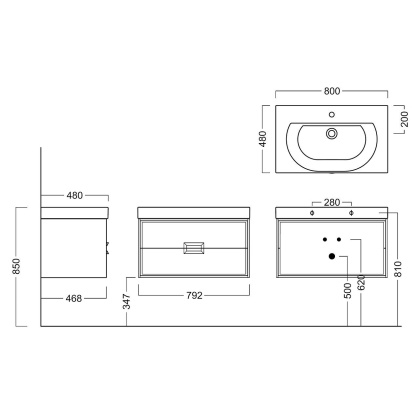 Тумба CANALETTO подвесная с ящиками 80, белая глянцевая Тумба CANALETTO подвесная с ящиками 80, белая глянцевая