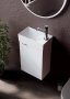 Тумба подвесная SANCOS Mini 355х205х500, с распашной дверцей, внутри 1 полка, белый глянец , арт.MN35WR Тумба подвесная SANCOS Mini 355х205х500, с распашной дверцей, внутри 1 полка, белый глянец , арт.MN35WR