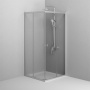 W87G-403-9090-МТ Sunny Душевое ограждание квадратное, раздвижные двери 90x90 серебро,стекло прозрачное