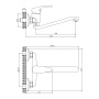 Смеситель д/кухни настенный AVILA, арт. 02410AV