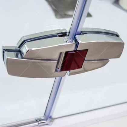 Душевой уголок RGW SA-41, 02034192-11, 90 х 120 см прямоугольный, стекло прозрачное, хром/красный