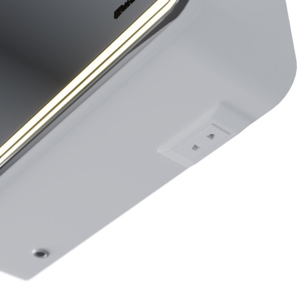 Шкаф зеркальный Lemark ELEMENT 120х80см 2-х дверный, с подсветкой, с розеткой, цвет корпуса: Белый глянец