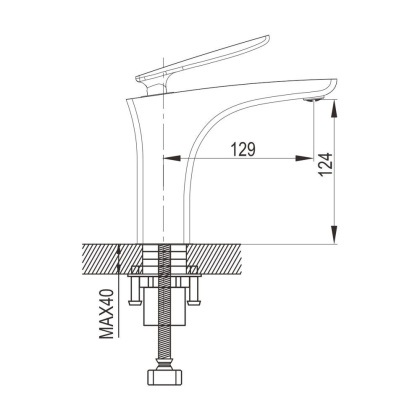 Смеситель для раковины латунь R2701 Смеситель для раковины латунь R2701