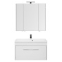 Мебель для ванной Aquanet Августа 100 белый (ручка хром, раковина Нота) Мебель для ванной Aquanet Августа 100 белый (ручка хром, раковина Нота)