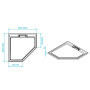 Душевой поддон  90*90*3 RGW STA-61 Черный/Трапеция  