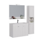 Тумба Lemark ROMANCE 100см под 1 раковину, подвесная/напольная, 3-х дверная, цвет корпуса, фасада: Белый глянец