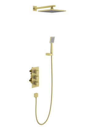 Душевая система Timo Tetra-Thermo SX-0179/17SM скрытого монтажа с термостатом, золото матовое Душевая система Timo Tetra-Thermo SX-0179/17SM скрытого монтажа с термостатом, золото матовое