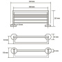 Полка для полотенец Bemeta Omega 104219072, Хром 550 мм