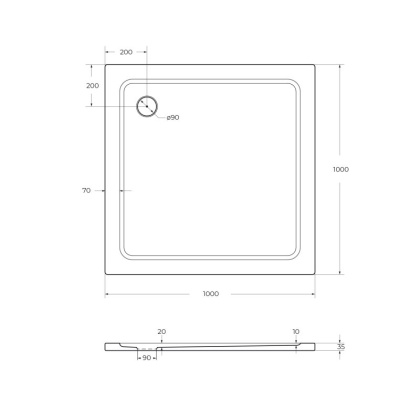 Поддон SMC CEZARES TRAY-M-A-100-35-W Поддон SMC CEZARES TRAY-M-A-100-35-W