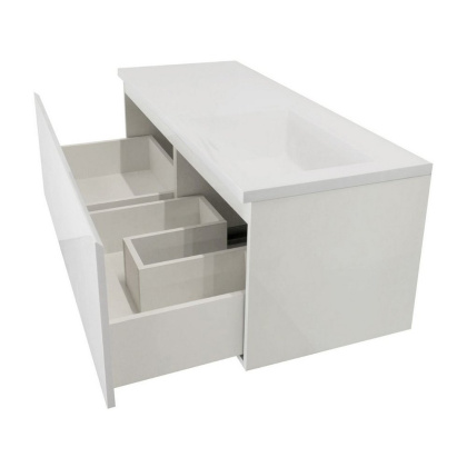 Тумба подвесная под умывальник Dallas Luxe 1000х482 правосторонняя 1 ящик (ШхГхВ) 992х476х430