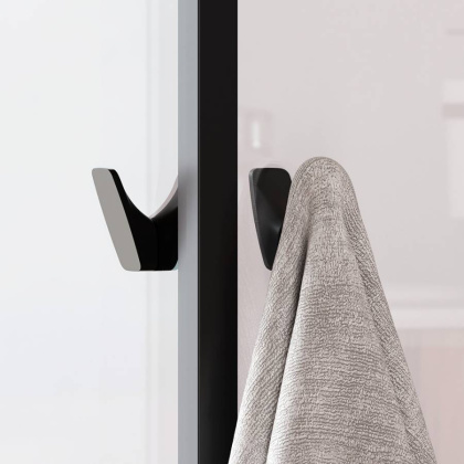 W87G-403-100100-BT Sunny Душевое ограждание квадратное, раздвижные двери 100x100 черный,стекло прозрачное