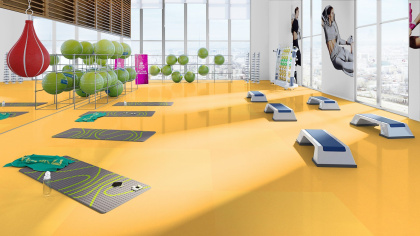 Спортивный линолеум Tarkett Omnisports Action 65 Yellow