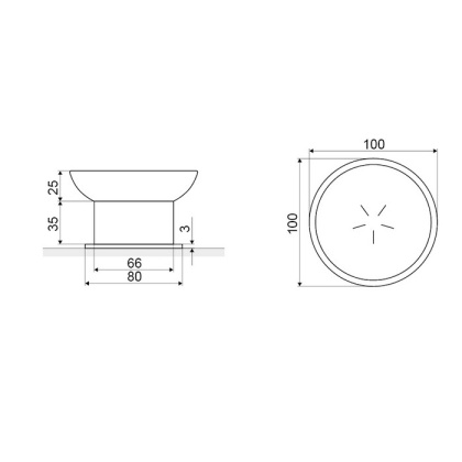 Мыльница настольная EXCELLENT Kobo (хром) Мыльница настольная EXCELLENT Kobo (хром)