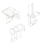 Набор аксессуаров для зоны туалета AK30T0203W Набор аксессуаров для зоны туалета AK30T0203W